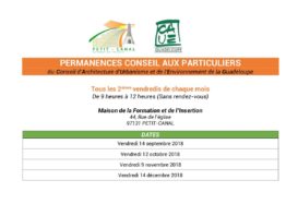Permanences Conseil aux particuliers